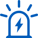 Automatic sound and light alarm