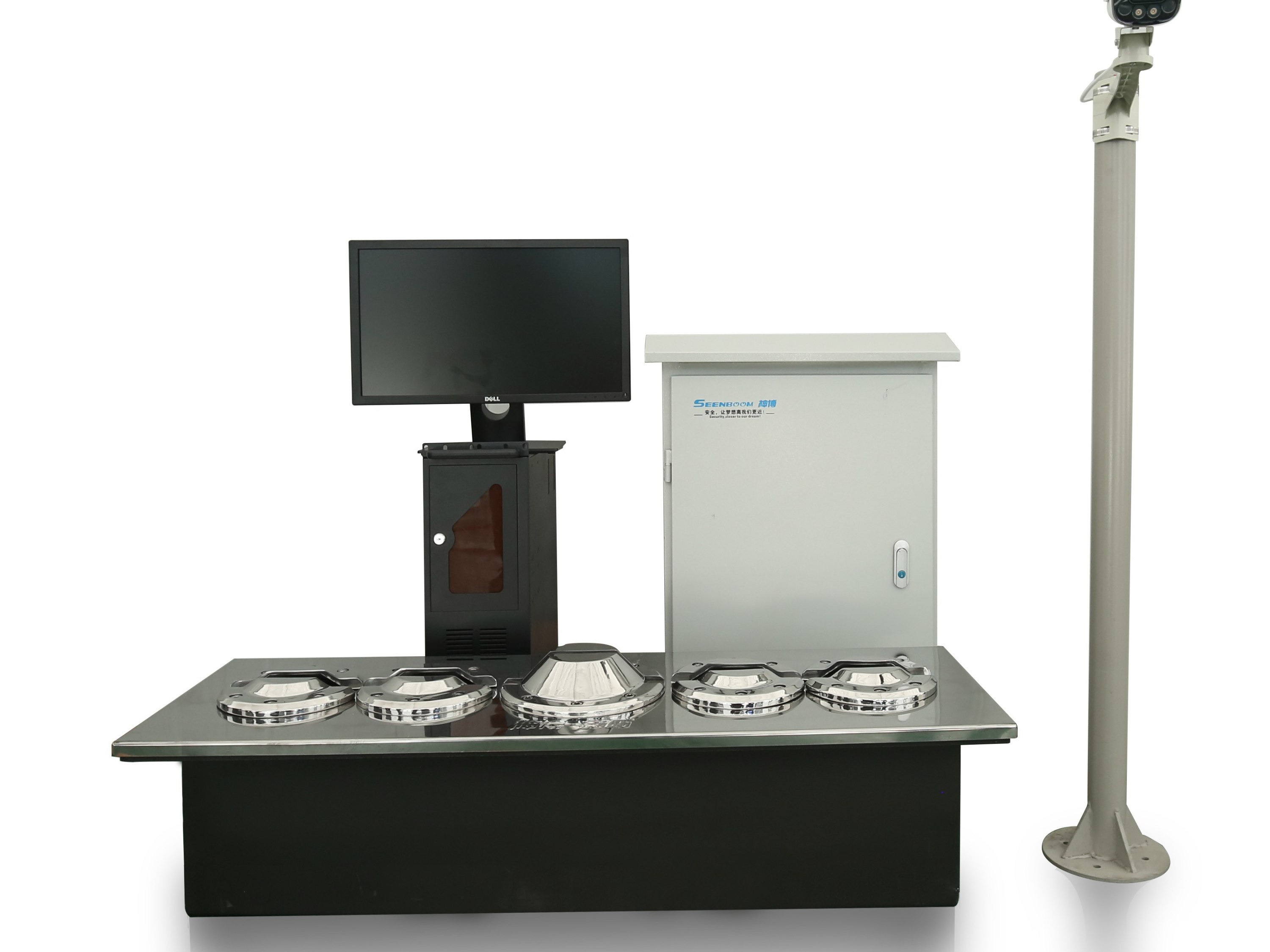 What can the "intelligent" undercarriage scanning system at toll crossings monitor?