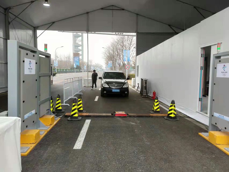 The undercarriage security inspection system made its debut at the Winter Olympics